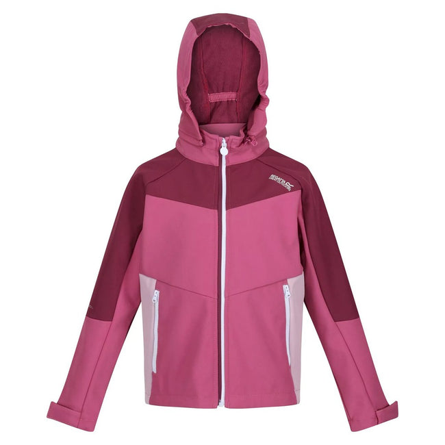 Violet-Amaranth Haze - Lifestyle - Regatta Childrens-Kids Eastcott II Soft Shell Jacket