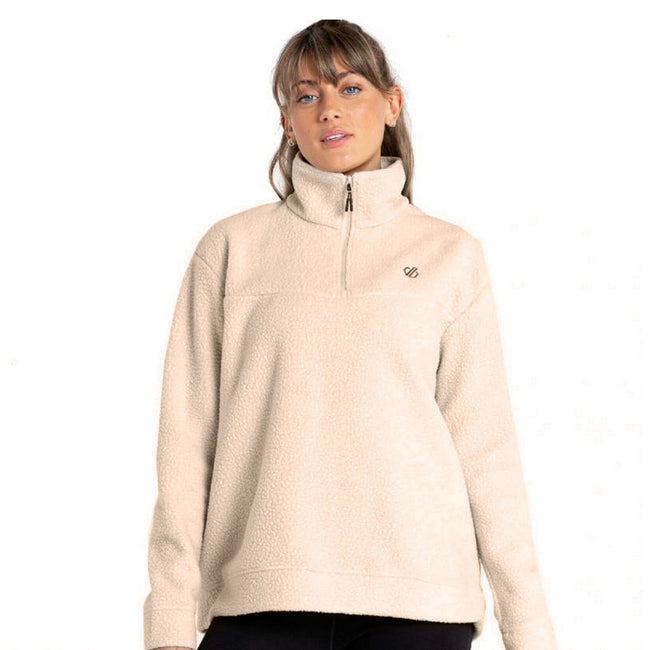 Barley White - Side - Dare 2B Womens-Ladies Context Borg Fleece Top
