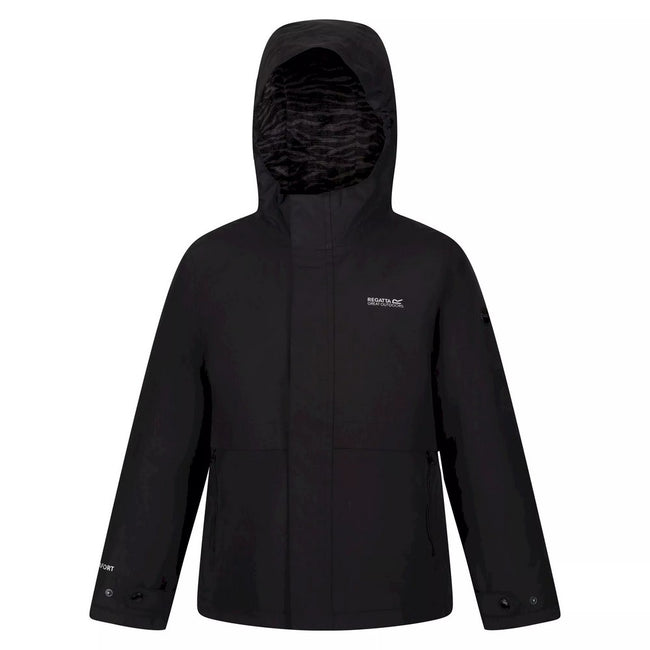 Black - Front - Regatta Childrens-Kids Bambee Waterproof Jacket