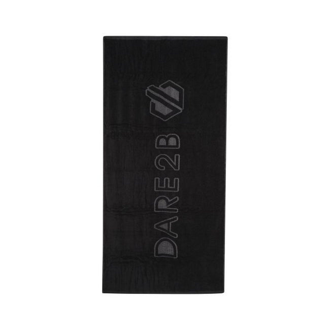 Black - Front - Dare 2B Unisex Adult Logo Gym Towel
