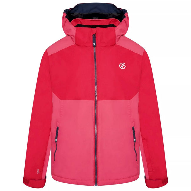 Virtual Pink-Geranium Pink - Front - Dare 2B Childrens-Kids Impose III Ski Jacket