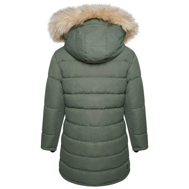 Duck Green - Back - Dare 2B Girls Striking II Waterproof Jacket