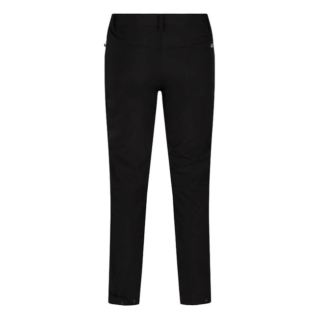 Black - Lifestyle - Regatta Great Outdoors Mens Adventure Tech Geo II Wind Resistant Long Leg Softshell Trousers