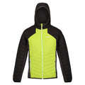 Bright Kiwi-Black - Front - Regatta Mens Trutton Hooded Soft Shell Jacket