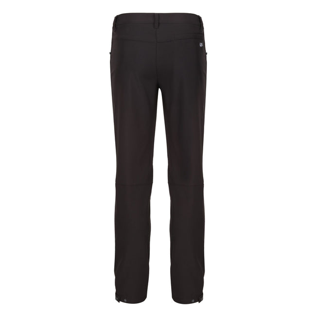 Black - Back - Regatta Great Outdoors Mens Adventure Tech Geo II Wind Resistant Short Leg Softshell Trousers