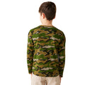 Nephrite Green - Back - Regatta Childrens-Kids Wenbie III Camo Long-Sleeved T-Shirt