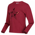 Dark Pimento - Side - Regatta Childrens-Kids Wenbie III Stars Long-Sleeved T-Shirt