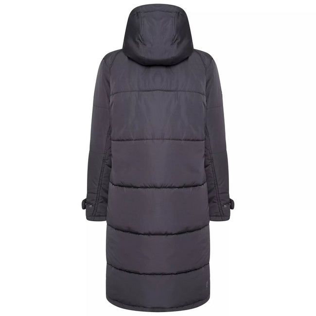 Black - Back - Dare 2B Womens-Ladies Reputable II Long Length Padded Jacket