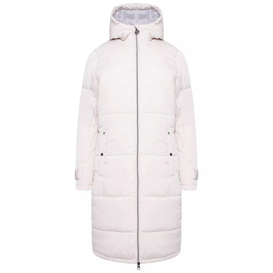 Barley White - Front - Dare 2B Womens-Ladies Reputable II Long Length Padded Jacket