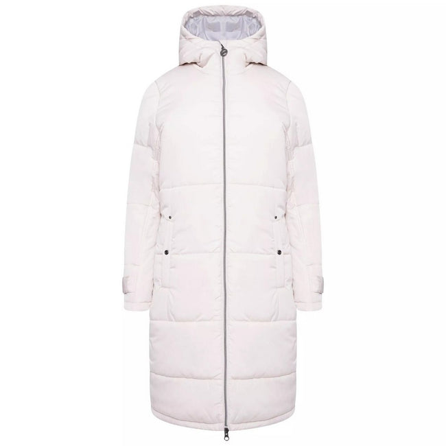 Barley White - Front - Dare 2B Womens-Ladies Reputable II Long Length Padded Jacket