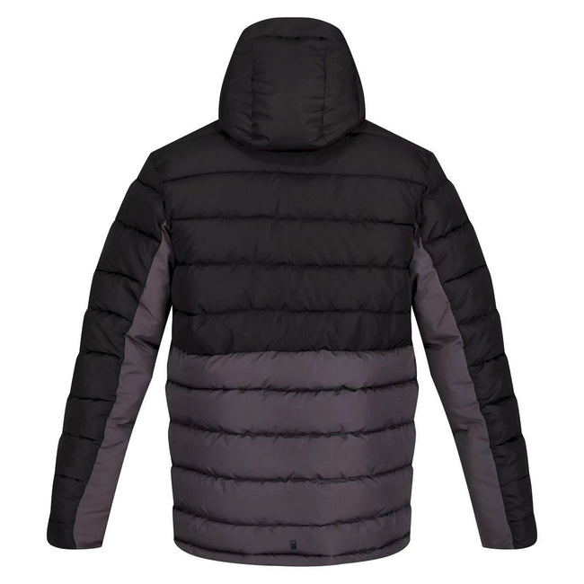 Black-Dark Grey - Back - Regatta Mens Nevado VI Padded Jacket