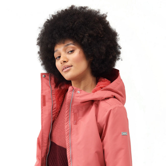 Mineral Red - Side - Regatta Womens-Ladies Romine Waterproof Parka