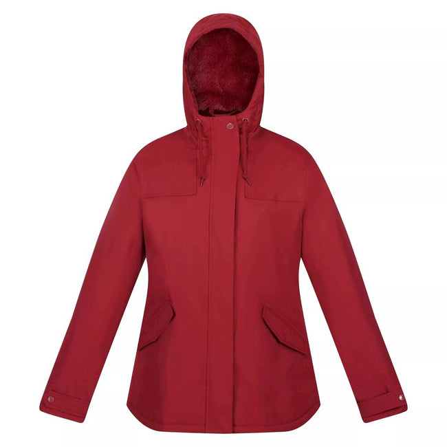 Cabernet - Front - Regatta Womens-Ladies Bria Faux Fur Lined Waterproof Jacket