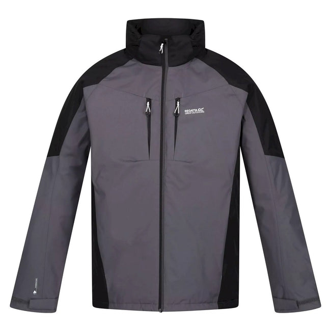 Dark Grey-Black - Front - Regatta Mens Calderdale Waterproof Jacket