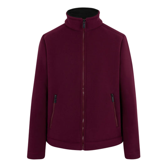 Dark Maroon-Black - Front - Regatta Mens Garrian II Full Zip Fleece Jacket