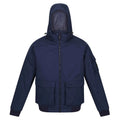 Navy - Front - Regatta Mens Faizan Hooded Waterproof Jacket