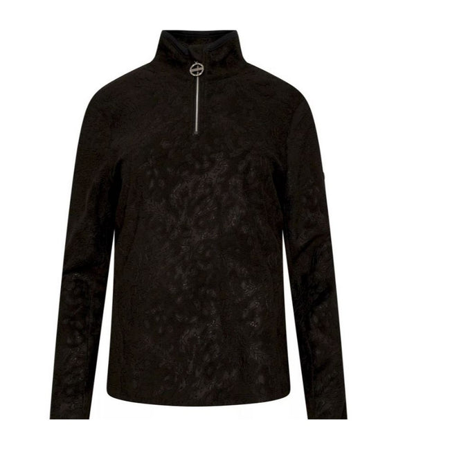 Black - Front - Dare 2B Womens-Ladies Half Zip Long-Sleeved Fleece Top