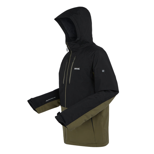 Crocodile-Black - Side - Regatta Mens Highton III Stretch Padded Jacket