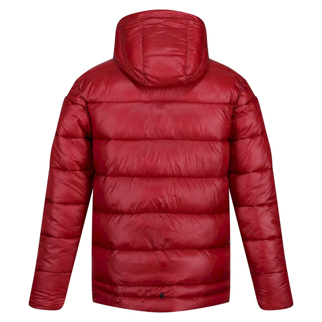 Dark Red - Back - Regatta Mens Toploft II Hooded Padded Jacket