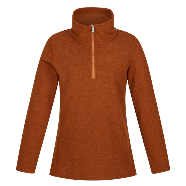 Copper Almond - Front - Regatta Womens-Ladies Kizmit Two Tone Half Zip Fleece Top
