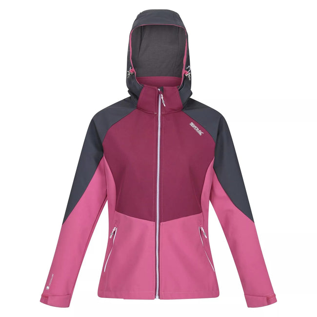 Seal Grey-Amaranth Haze-Violet - Front - Regatta Womens-Ladies Desoto VIII Lightweight Jacket