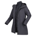 Seal Grey - Side - Regatta Womens-Ladies Denbury III 2 in 1 Waterproof Jacket