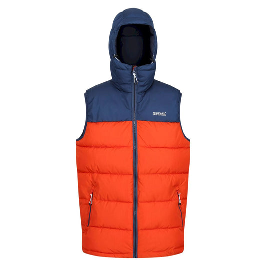 Admiral Blue-Rusty Orange - Front - Regatta Mens Nevado Heavyweight Sleeveless Body Warmer