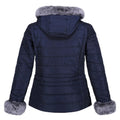 Navy - Back - Regatta Womens-Ladies Willabella Faux Fur Trim Jacket