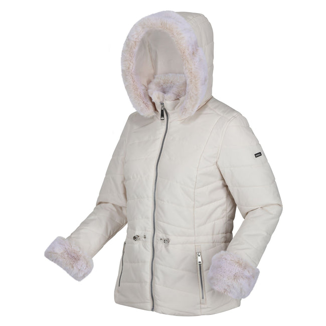 Light Vanilla - Side - Regatta Womens-Ladies Willabella Faux Fur Trim Jacket