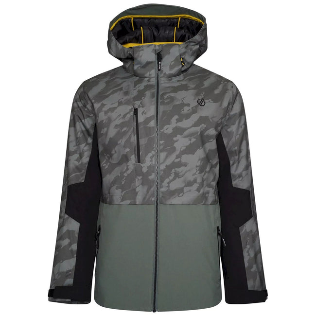 Duck Green - Front - Dare 2B Mens Venture Camo Ski Jacket