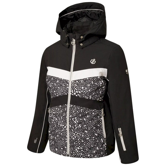 Black-White - Side - Dare 2B Girls Belief II Ski Jacket