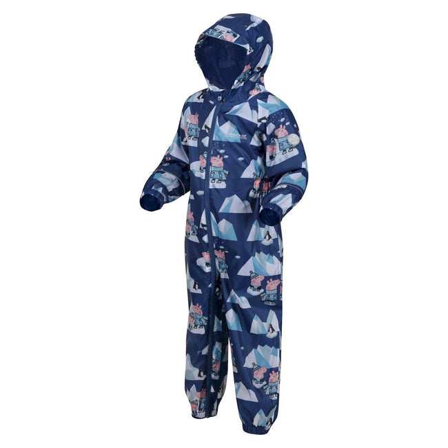 Space Blue - Side - Regatta Childrens-Kids Pobble Peppa Pig Puddle Suit