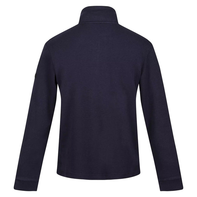 Navy - Back - Regatta Mens Lanchester Quarter Zip Fleece Top