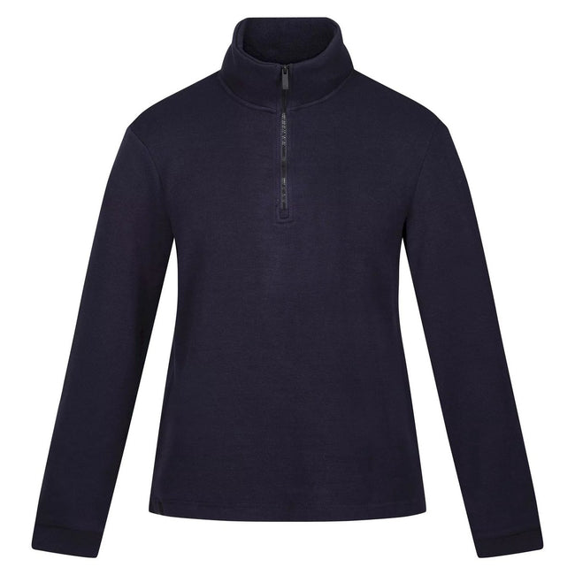 Navy - Front - Regatta Mens Lanchester Quarter Zip Fleece Top