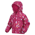 Berry Pink - Side - Regatta Childrens-Kids Muddy Puddle Peppa Pig Autumnal Padded Waterproof Jacket