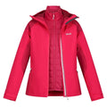 Pink Potion-Berry Pink - Front - Regatta Womens-Ladies Wentwood VII 2 in 1 Waterproof Jacket