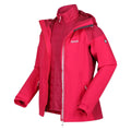Pink Potion-Berry Pink - Close up - Regatta Womens-Ladies Wentwood VII 2 in 1 Waterproof Jacket