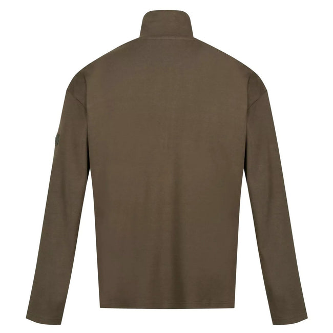 Dark Khaki - Back - Regatta Mens Ferdo Fleece Top
