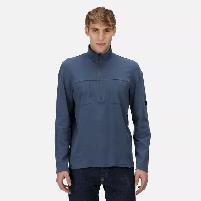 Dark Denim - Close up - Regatta Mens Ferdo Fleece Top