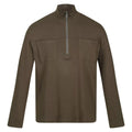 Dark Khaki - Front - Regatta Mens Ferdo Fleece Top