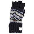 Navy - Back - Regatta Childrens-Kids Baneberry Knitted Fingerless Gloves