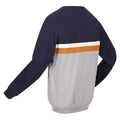 Navy-Storm Grey - Side - Regatta Mens Kaelen Colour Block Knitted Jumper