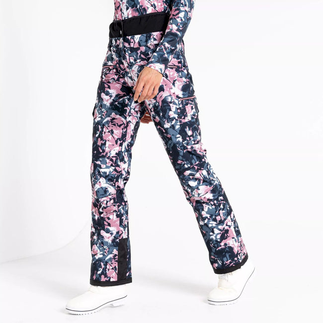 Mesa Rose - Pack Shot - Dare 2B Womens-Ladies Liberty II Waterproof Floral Ski Trousers