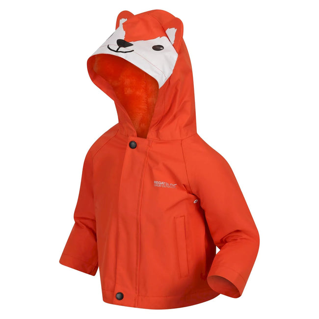 Magma Orange - Side - Regatta Childrens-Kids Fox Waterproof Jacket