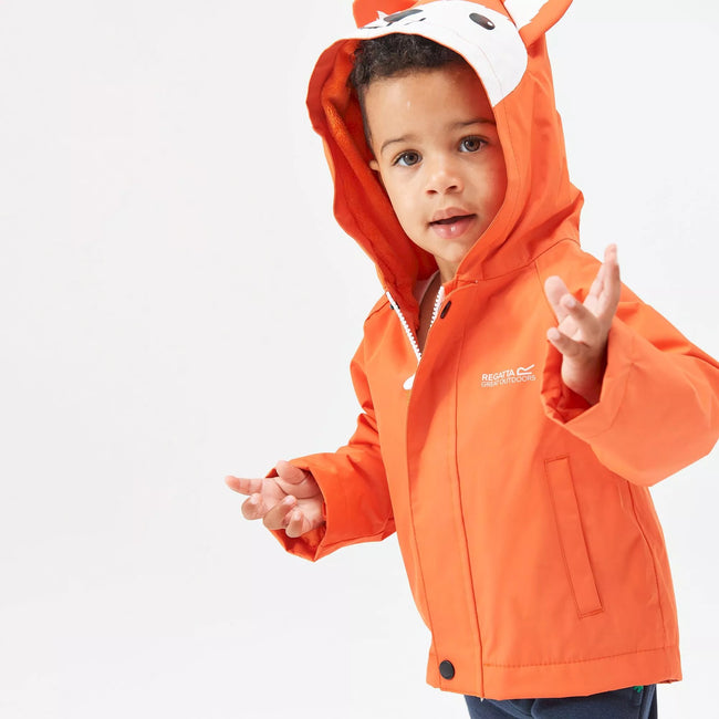 Magma Orange - Pack Shot - Regatta Childrens-Kids Fox Waterproof Jacket