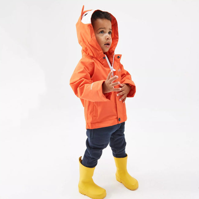 Magma Orange - Close up - Regatta Childrens-Kids Fox Waterproof Jacket
