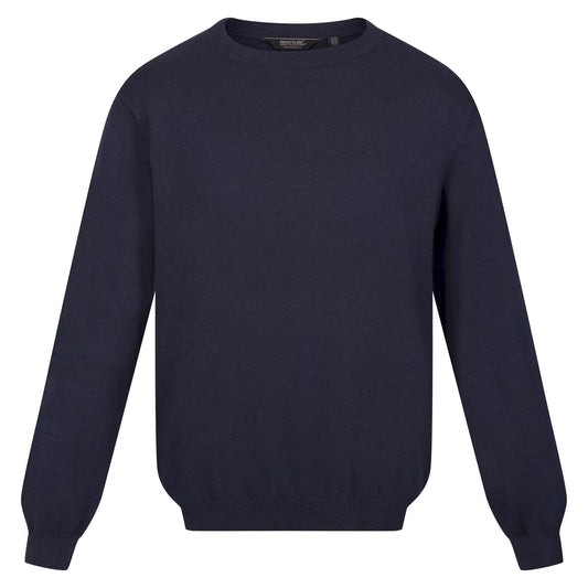 Navy - Front - Regatta Mens Kaelen Jersey Knitted Jumper