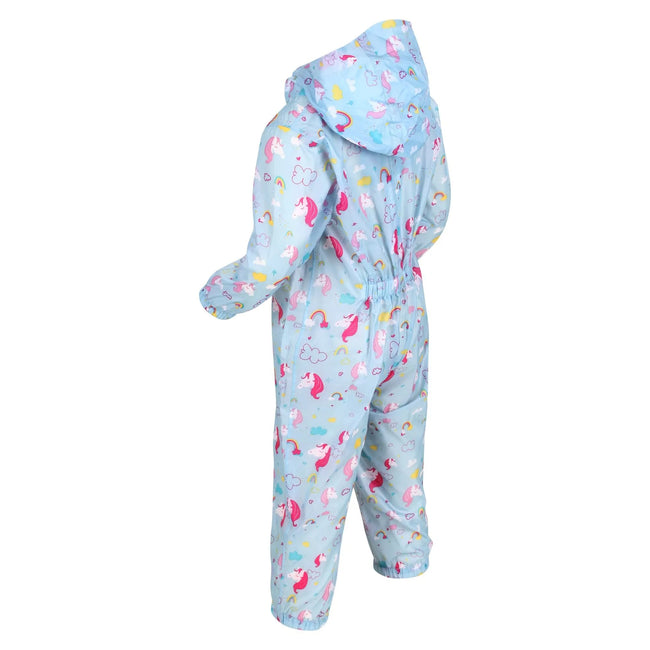 Blue - Lifestyle - Regatta Childrens-Kids Unicorn Waterproof Puddle Suit