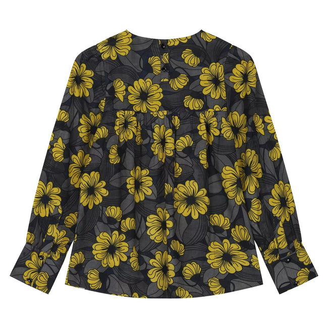 Heligan Yellow - Back - Regatta Womens-Ladies Orla Kiely Floral Bibbed Blouse