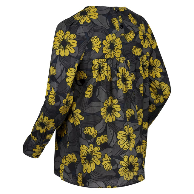 Heligan Yellow - Lifestyle - Regatta Womens-Ladies Orla Kiely Floral Bibbed Blouse